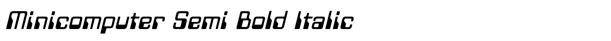 Minicomputer Semi Bold Italic image